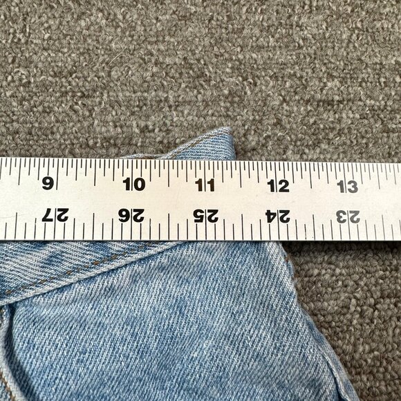 1990s Vintage Guess High Waisted Light Wash Jean Denim Shorts Bermuda Sz 28 - Picture 4 of 6